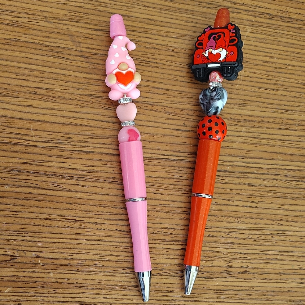 Handmade Valentine Pen Set Of 2